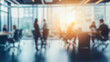 © udin - Blurred business people in space office. business concept backgrond. AI Generated Images