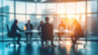 © udin - Blurred business people in space office. business concept backgrond. AI Generated Images