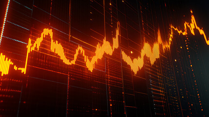 Poster - Market data fluctuations financial sector digital visualization high-tech environment data analysis perspective