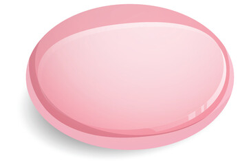 Wall Mural - Glossy Pink Button Vector Illustration