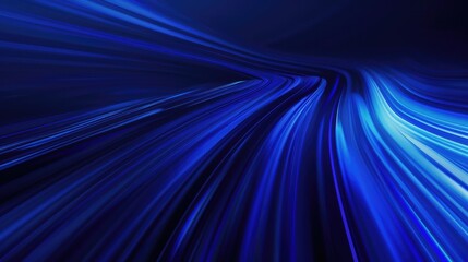 Poster - A captivating dark blue abstract background featuring smooth lines and dynamic patterns, ideal for websites, designs, and digital projects.