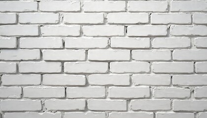 Aufkleber - White painted brick wall texture background. Interior design element, construction concept. Modern clean brickwork pattern, urban decor. Solid brick stone with light shadows, building facade.