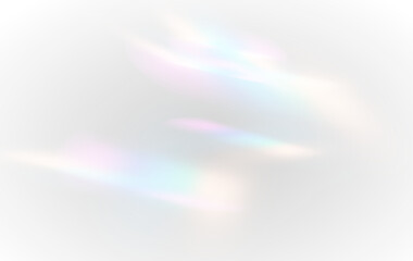 Wall Mural - png white crystal rainbow glow, shimmering light with prism effect, png sparkling dust and colorful 
