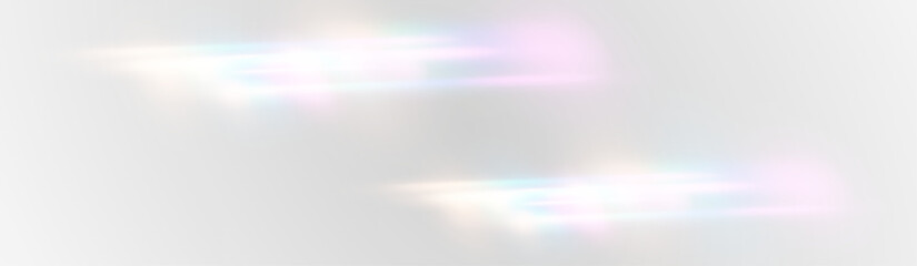 Wall Mural - png white crystal rainbow glow, shimmering light with prism effect, png sparkling dust and colorful 