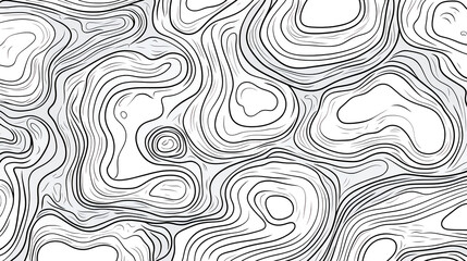 Poster - Artistic contour patterns abstract design digital illustration creative space aerial perspective visual concept for inspiration
