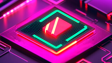 Poster - Exploring innovative technology concepts digital labs graphic design futuristic environment close-up view