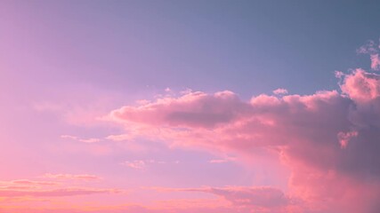 Wall Mural - Unusual Sky Background. 4k Timelapse Toned Blue Pink Magenta Colors Sky Sunset Sunrise Background. Toned Cumulus Clouds Float In Blue Sky. Cloudy Sky. Colorful Magenta Sky With Fluffy Clouds. Light