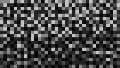 Poster - Abstract square pixels background. pixel landscape. black and gray mosaic pattern. square mosaic background. use for cloth, textile, wrap