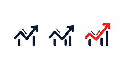Poster - Modern Graph Icons Showing Increasing Trends in Business and Finance