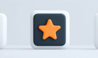 Poster - Modern Icon with Star Design on Minimalist Background