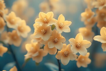 Poster - Yellow blooms on a stem
