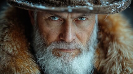 Aufkleber - A close-up shot of a person wearing a hat, suitable for use in portraits or street photography