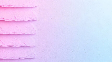 Poster - Texture of Soft Pink and Blue Background with Layered Paper Effect