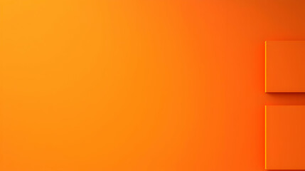 Poster - Bright Orange Background with Geometric Shapes and Soft Gradients