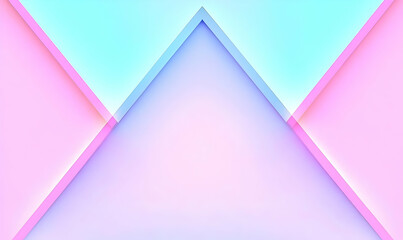 Poster - Soft Pastel Geometric Background with Triangles and gradient colors