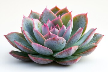 Poster - A detailed view of a plant growing on a plain white background, ideal for use in illustrations or designs