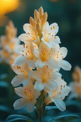 Poster - A close-up of a bundle of white flowers