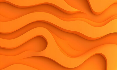 Poster - Dynamic Orange Wave Patterns with Depth and Texture for Design