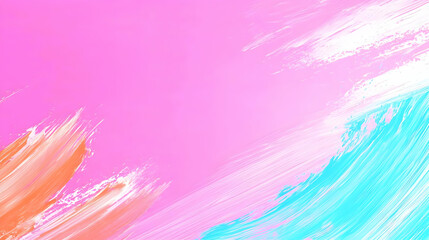 Poster - Vibrant Abstract Background with Brush Strokes in Pink and Blue