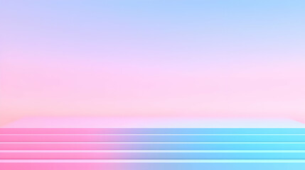 Poster - Soft Pastel Gradient Background with Display Platform for Design Projects