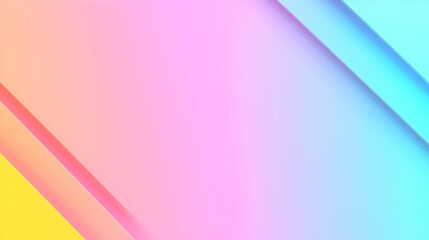 Poster - Soft Gradient Background with Pastel Colors in Yellow Pink and Blue
