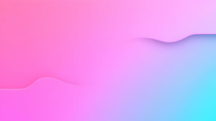 Poster - Soft Gradient Background with Pink and Blue Waves for Design Use