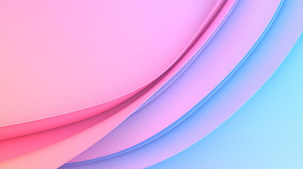 Poster - Soft Pastel Waves in Shades of Pink and Blue for Creative Backgrounds