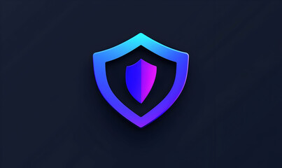 Poster - Modern Shield Logo Design with Gradient Colors and Background