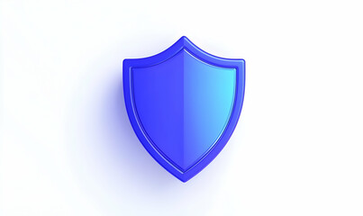 Poster - Blue Shield Icon with Gradient for Security and Protection Concepts