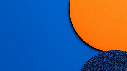 Poster - Vibrant Abstract Composition with Blue and Orange Circular Shapes