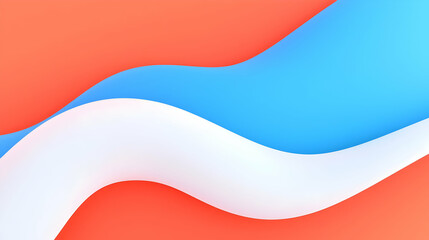 Poster - Colorful abstract wave patterns in blue and orange tones