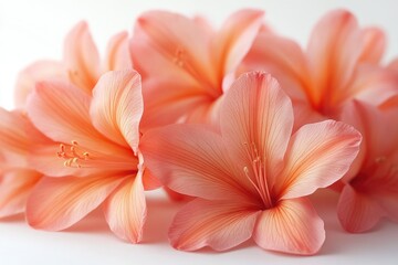 Poster - A bouquet of pink flowers placed on a table