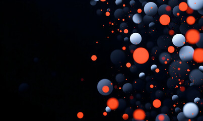Poster - Colorful Abstract Background with Floating Circles and Bokeh Effect