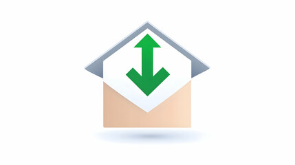 Poster - Envelope with Arrow Symbol for Download and Upload Concept