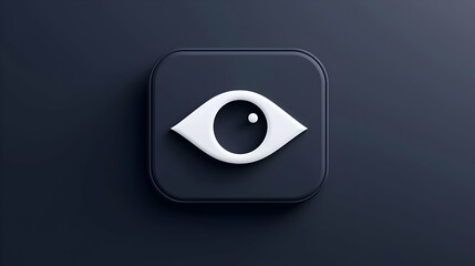 Poster - Eye Icon in Modern Minimalist Style on Dark Background