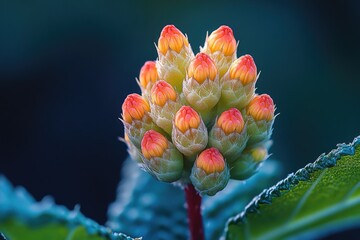 Poster - A close-up view of an unopened flower bud on a plant