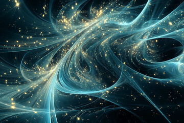 Aufkleber - Captivating cosmic movement abstract space digital art enigmatic environment artistic perspective