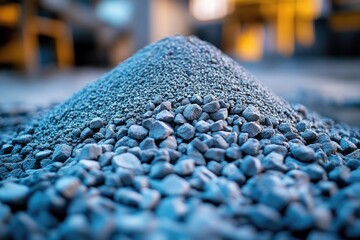 Poster - A pile of gravel sits on the street, with no surrounding context