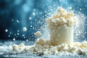 Poster - A close-up view of a cup containing a meal, suitable for use in lifestyle and food-related content