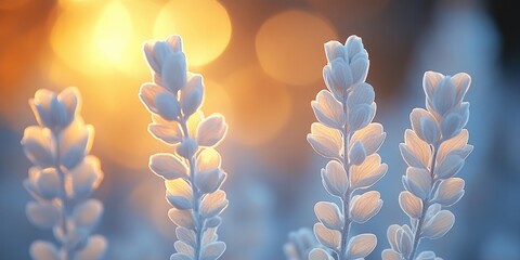 Poster - A close-up of a plant with the sun shining in the background, great for nature and outdoor themed images