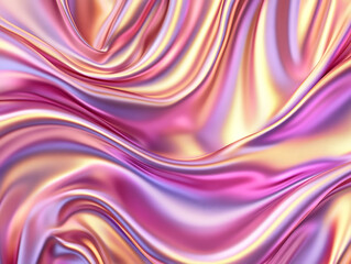 Poster - Flowing satin textures abstract background digital artwork soft lighting close-up elegance and luxury