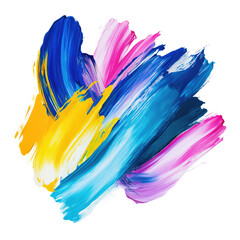 Poster - Vibrant Abstract Colorful Brush Strokes Creating a Dynamic and Energetic Composition Perfect for Art, Backgrounds, and Creative Projects in Various Mediums