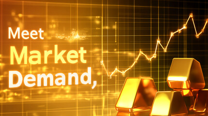 Poster - Analyze market demand trends financial sector data visualization digital environment aerial view economic insights