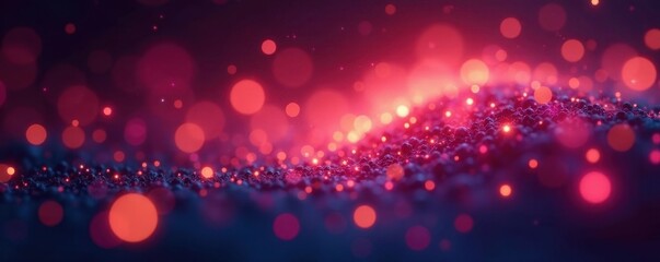 Intense bokeh with vibrant, luminous particles , holiday, illumination, shiny