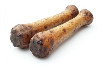 Poster - Simple arrangement of two wooden sticks on a clean white background