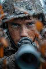 Poster - A person holding a camera, possibly taking photos or filming