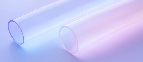 Poster - Abstract purple background with glass tubes
