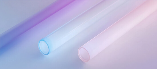 Poster - Abstract purple background with glass tubes
