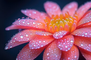Poster - Freshwater flower with dew drops