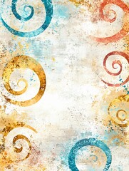 Poster - abstract background with colorful spiral pattern 